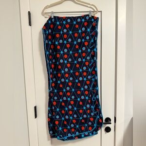 Telene vibrant wrap wiggle skirt
